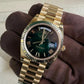 2025 Rolex Day Date 40 Ombré Green Dial / 228238 / Yellow Gold / Presidential Bracelet / Brand New & Unworn Just Watch It