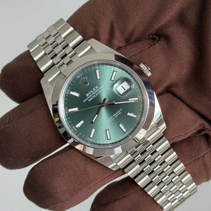 2025 Rolex Datejust 41 Mint Green 126300 / Smooth Bezel / 41mm / Jubilee Band / Brand New & Unworn