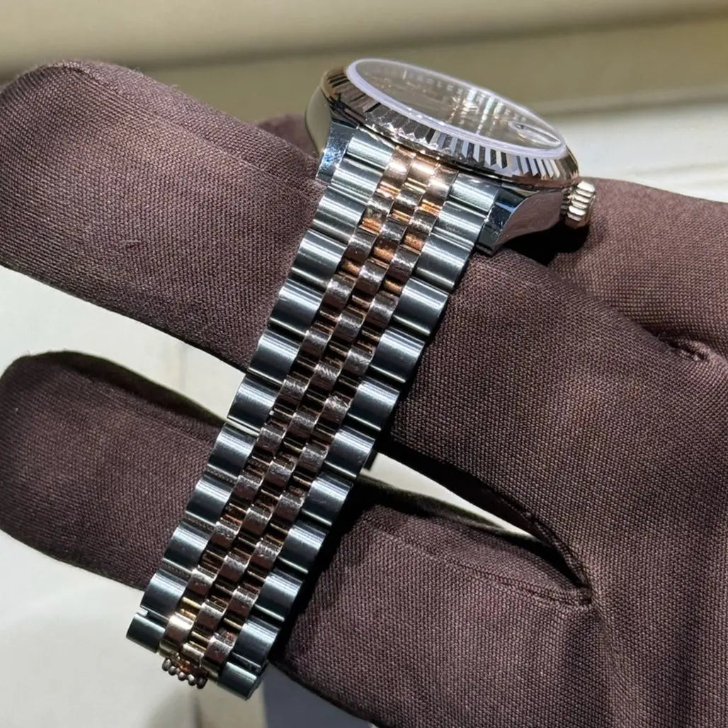 2021 Rolex Datejust 31 Chocolate Roman Diamond VI / 278271 / Rose Gold & Steel / Mint Condition Just Watch It