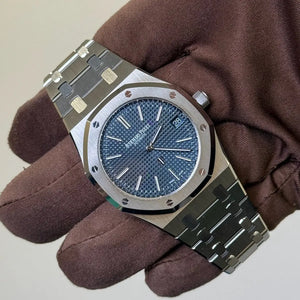 2025 Audemars Piguet Royal Oak Jumbo Extra Thin Blue Dial / 16202ST / 39mm  / Steel / Brand New & Unworn / Box & Papers Just Watch It