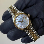 2022 Rolex Datejust 31 Mother of Pearl Diamond Dial / 278273 / Two Tone Yellow Gold & Steel / Like New / Box & Papers Just Watch It