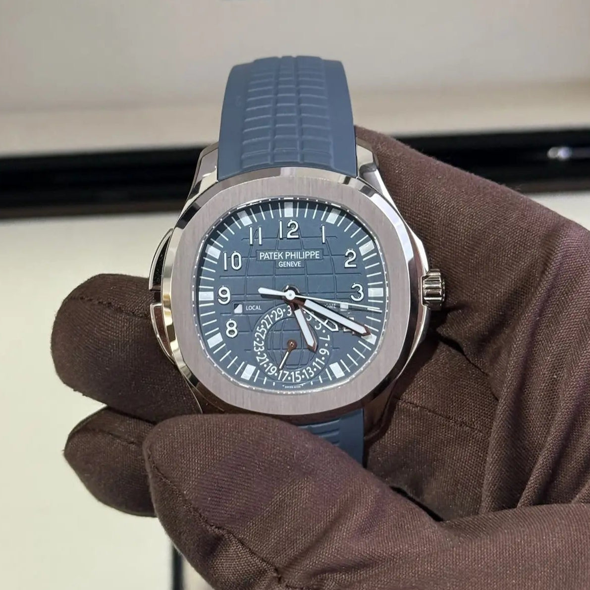 2025 Patek Philippe 5164G-001 Blue Dial / White Gold on Blue Rubber Strap / Brand New & Unworn Just Watch It