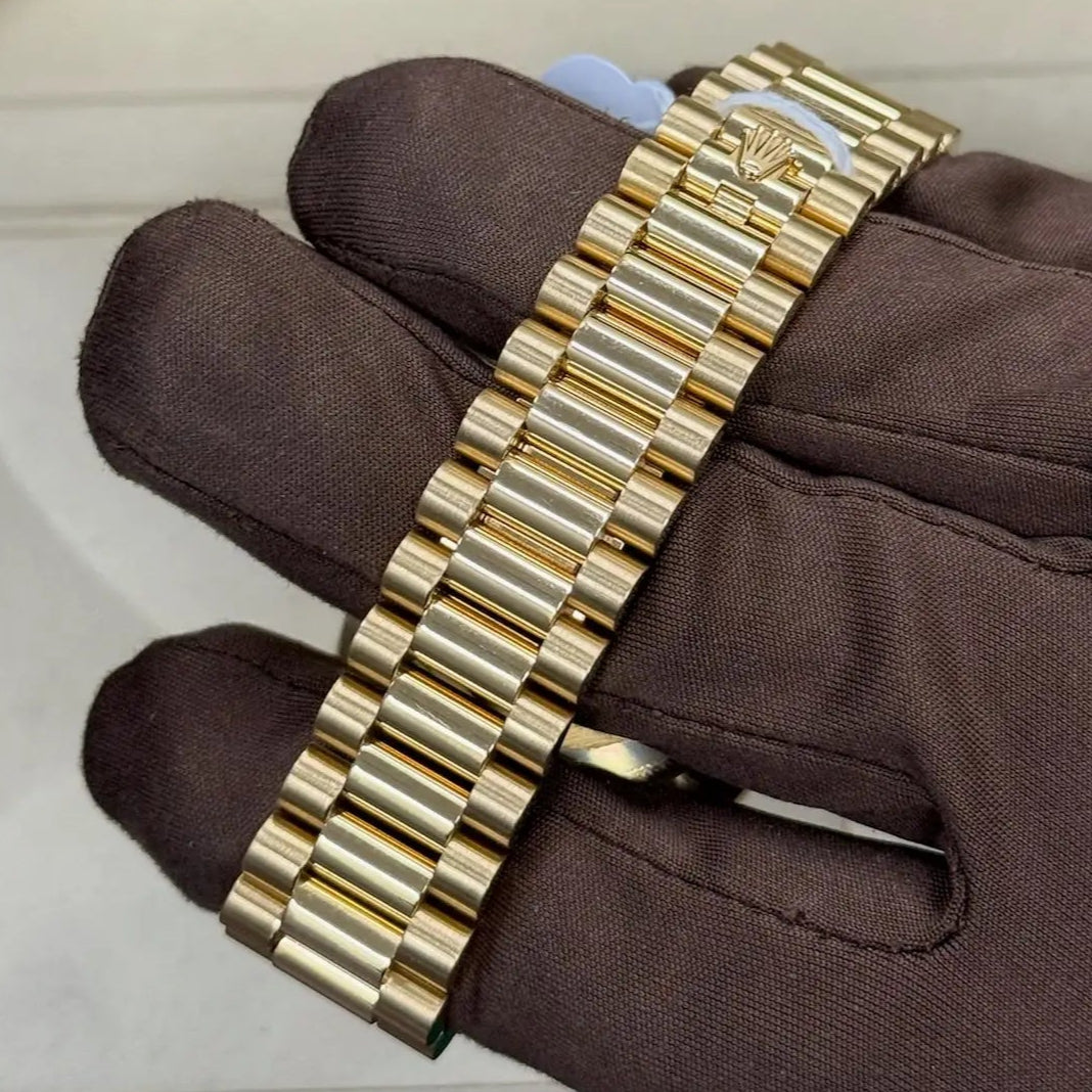 2017 Day Date 40 Champagne Baguette Diamond Dial / 228238 / Yellow Gold / Mint Condition / Box & Papers Just Watch It