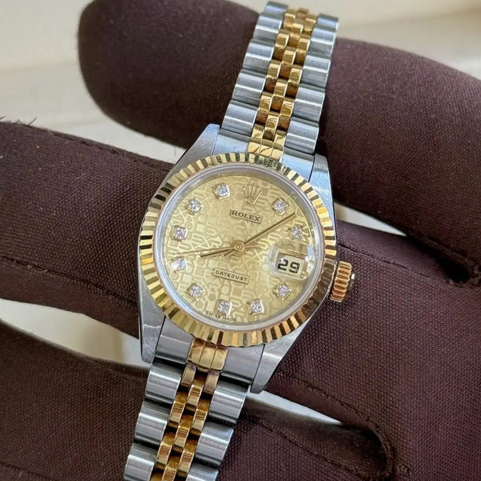 1998 Rolex Lady-Datejust 26 Champagne Diamond Dial / 79173 / Two Tone Yellow Gold / Jubilee Band / Excellent Condition - Just Watch It
