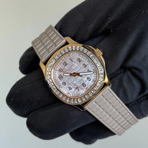 2025 Patek Philippe 5072R Aquanaut Luce / Factory Baguette-Cut Diamond Bezel / Rose Gold on Rubber Strap / Brand New & Unworn / Box & Papers Just Watch It