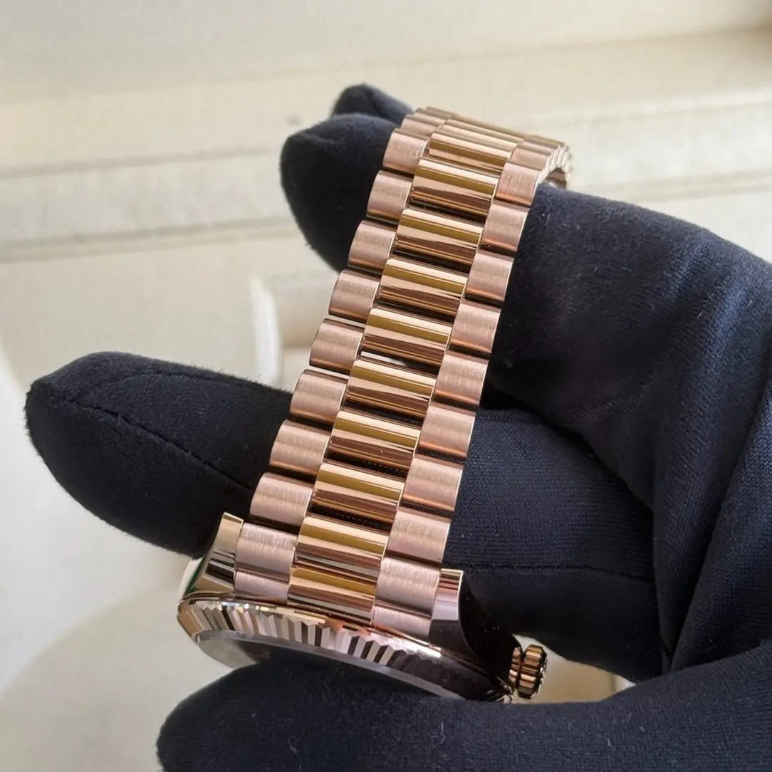 2023 Rolex Day Date 40 Motif Chocolate Dial / 228235 / Rose Gold / Presidential Bracelet / Like New - Just Watch It