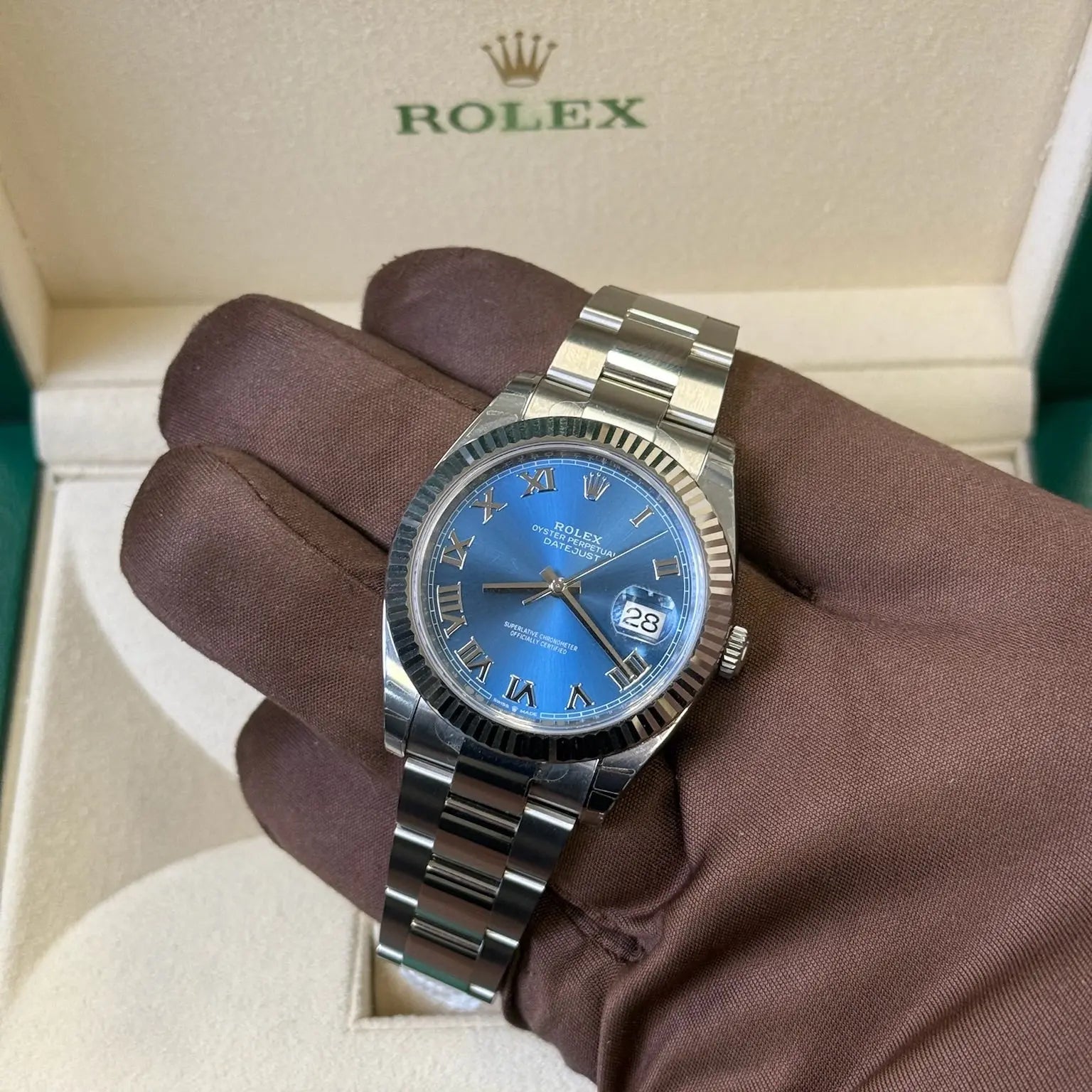 2025 Rolex Datejust 41 Blue Azzurro Dial / 126334 / Steel / Fully Stickered / Brand New & Unworn / Box & Papers Just Watch It