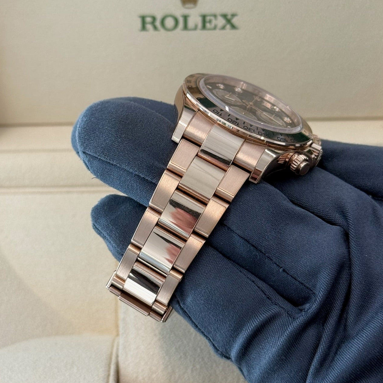 2023 Rolex Daytona Black Diamond Dial 126505 / Rose Gold / Like New / Box & Papers Just Watch It