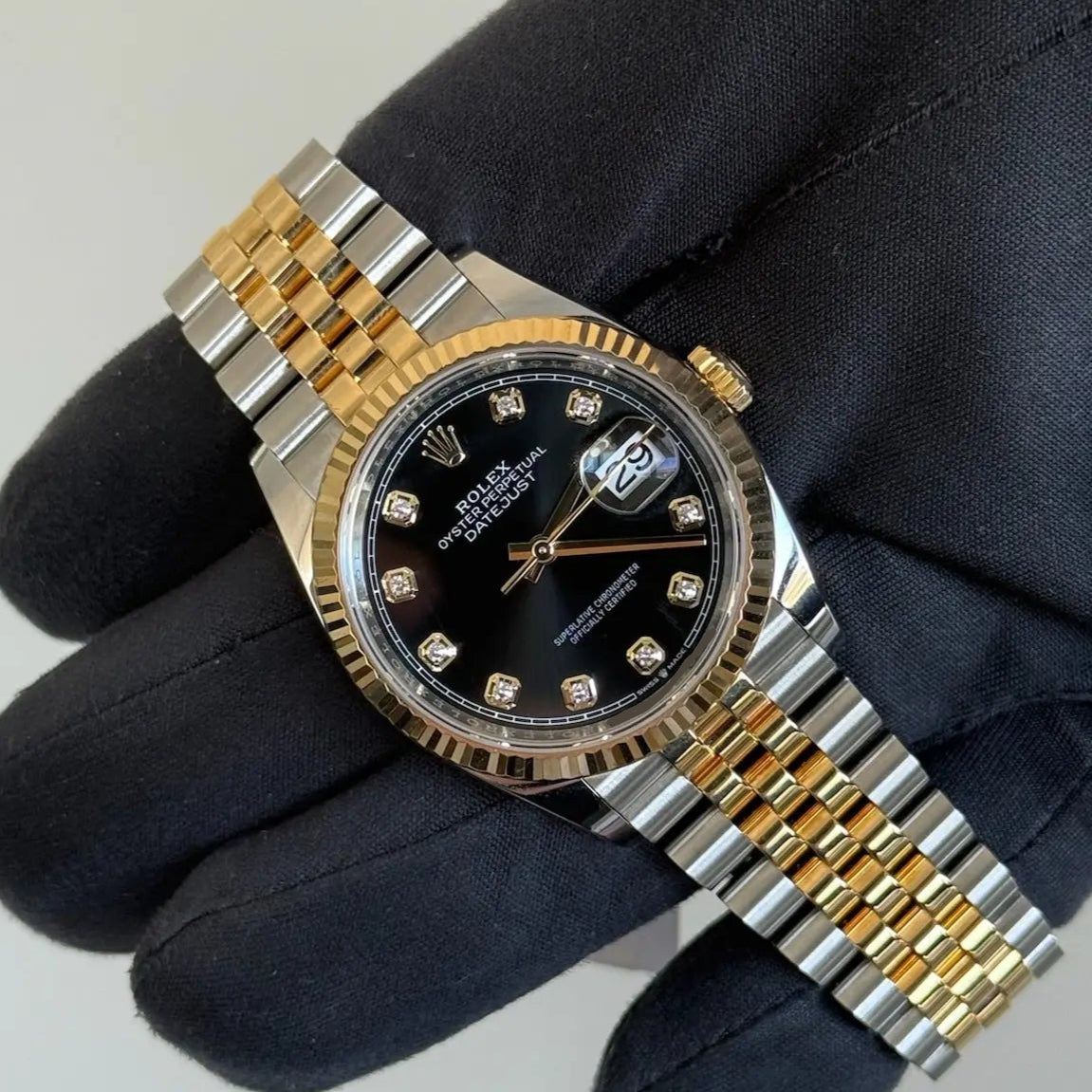 2022 Rolex Datejust 36 Black Diamond Set Dial / 126233 / Jubilee Bracelet / 36mm / Mint Condition Just Watch It