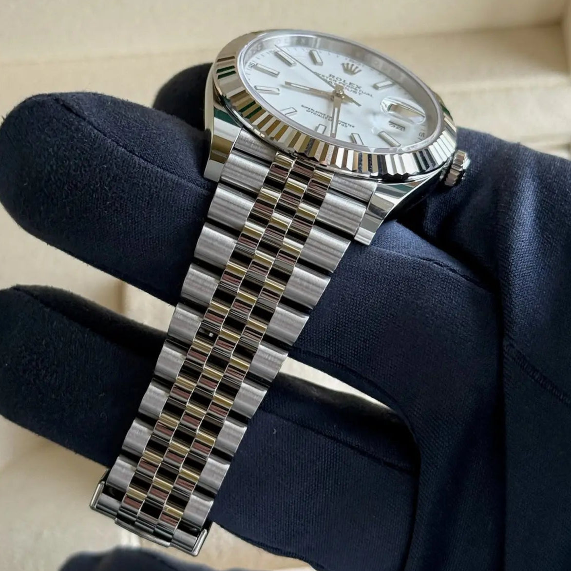 2025 Datejust 41 White Stick Dial / 126334 / Jubilee Bracelet / 41mm / Like New Just Watch It