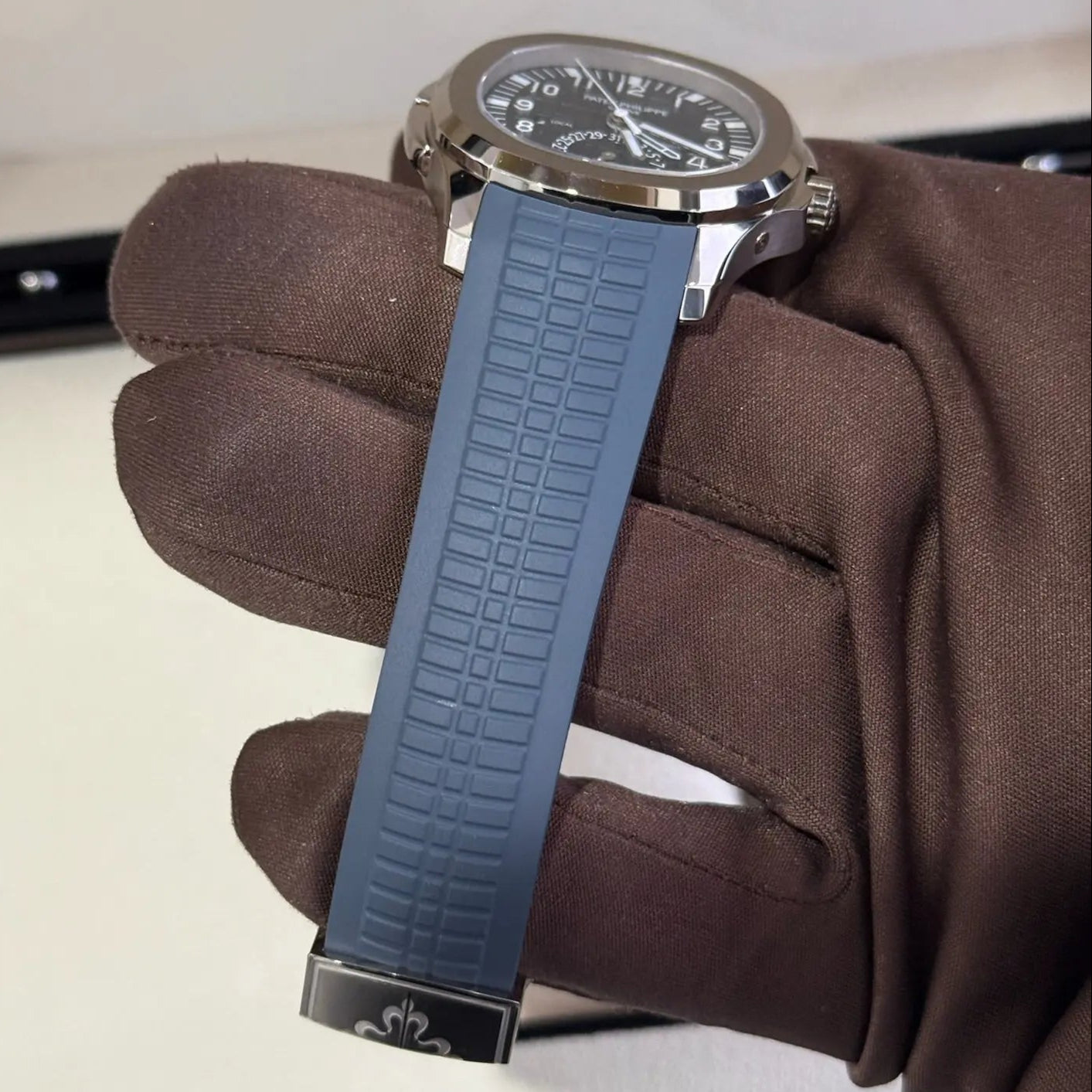 2025 Patek Philippe 5164G-001 Blue Dial / White Gold on Blue Rubber Strap / Brand New & Unworn Just Watch It