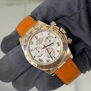 2003 Rolex Daytona Meteorite / 116519LN / White Gold on Original Leather Strap / Mint Condition - Just Watch It