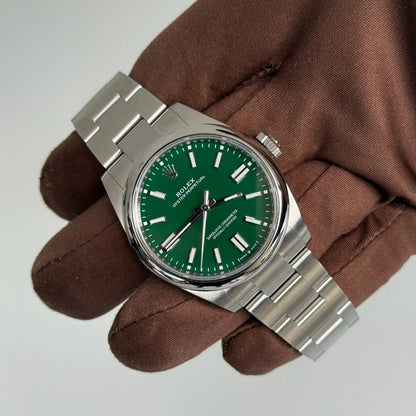 2025 Rolex Oyster Perpetual 41 Green Dial / 134300 / Oyster Steel / Brand New & Unworn / Box & Papers⁠ Just Watch It