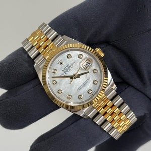 2023 Rolex Datejust 36 Mother of Pearl Diamond Dial / 126233 / Two Tone Yellow Gold / Like New