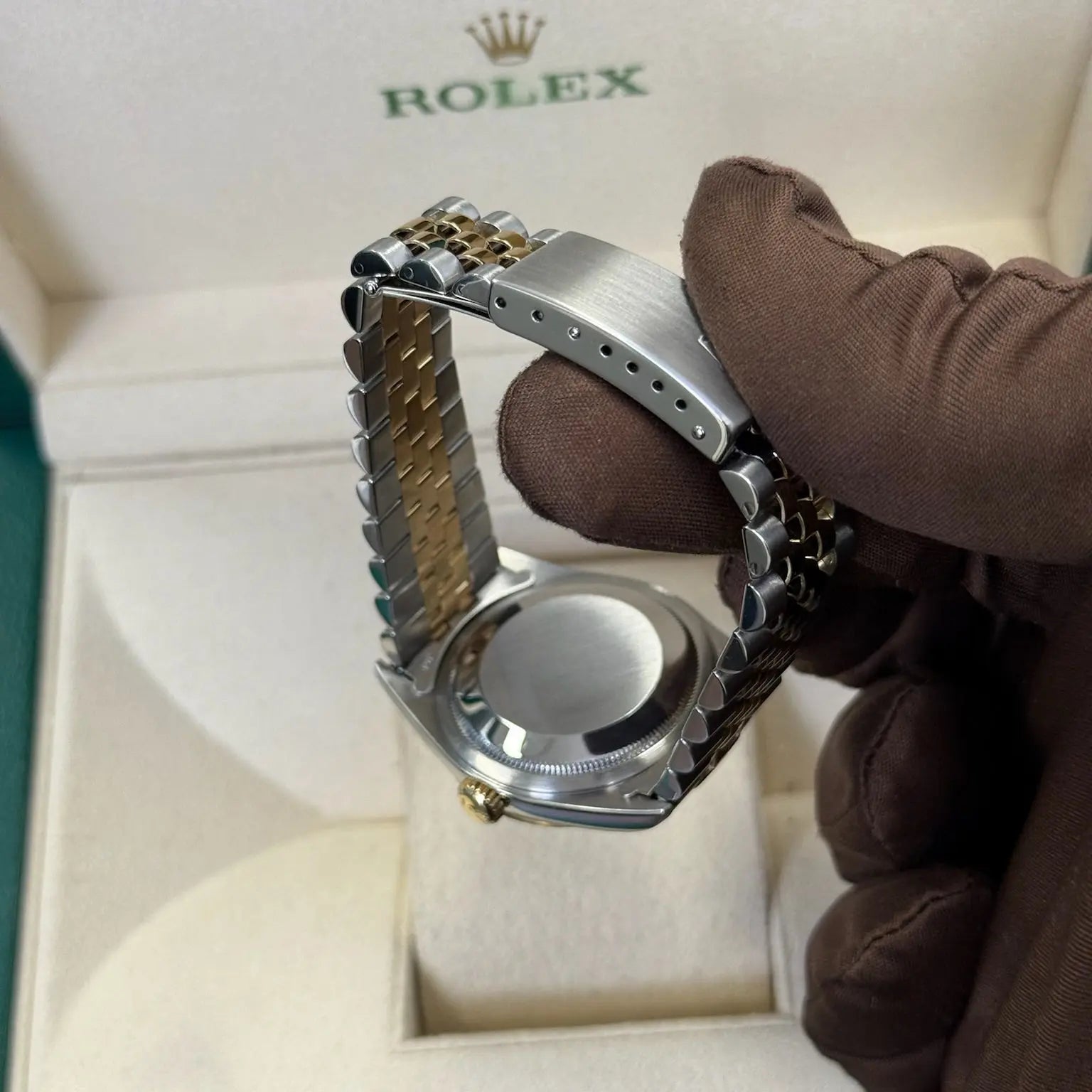 1995 Rolex Datejust 36 Blue Vignette Diamond Dial / 16233 / Two Tone Yellow Gold / Excellent Condition / Watch & Box Only Just Watch It