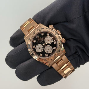 2023 Rolex Daytona Black Diamond Dial 126505 / Rose Gold / Like New / Box & Papers Just Watch It