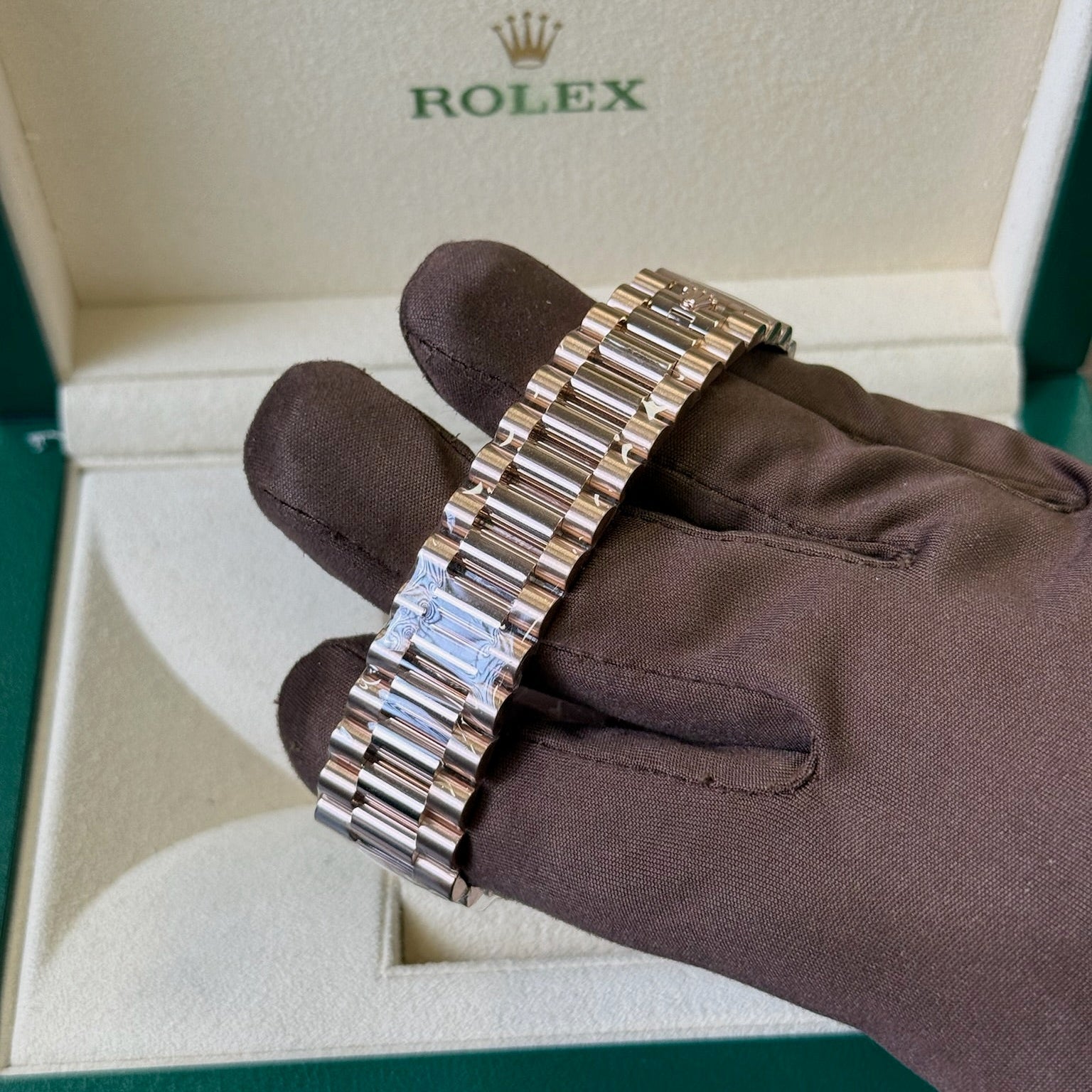 2025 Rolex Day Date 40 Ombre ‘Smoke’ Dial / 228234 / Rose Gold / Brand New & Unworn / Box & Papers Just Watch It