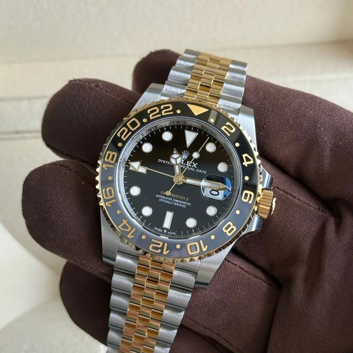 2025 GMT Master II ‘Zombie’ / 126713GRNR / Two Tone Yellow Gold / Jubilee / 40mm / Brand New & Unworn Just Watch It