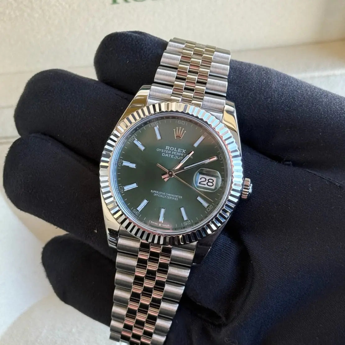2023 Datejust 41 Mint Green Dial / 126334 / Jubilee Band / Brand New & Unworn / Box & Papers Just Watch It