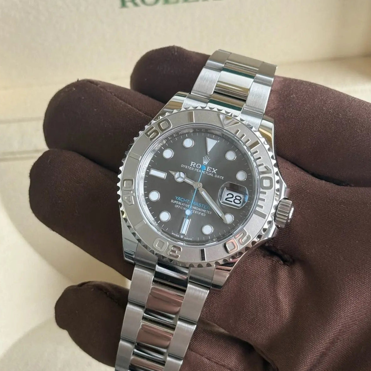 2022 Rolex Yacht Master 40 Slate Dial / 126622 / Platinum & Steel / 40mm / Like New - Just Watch It