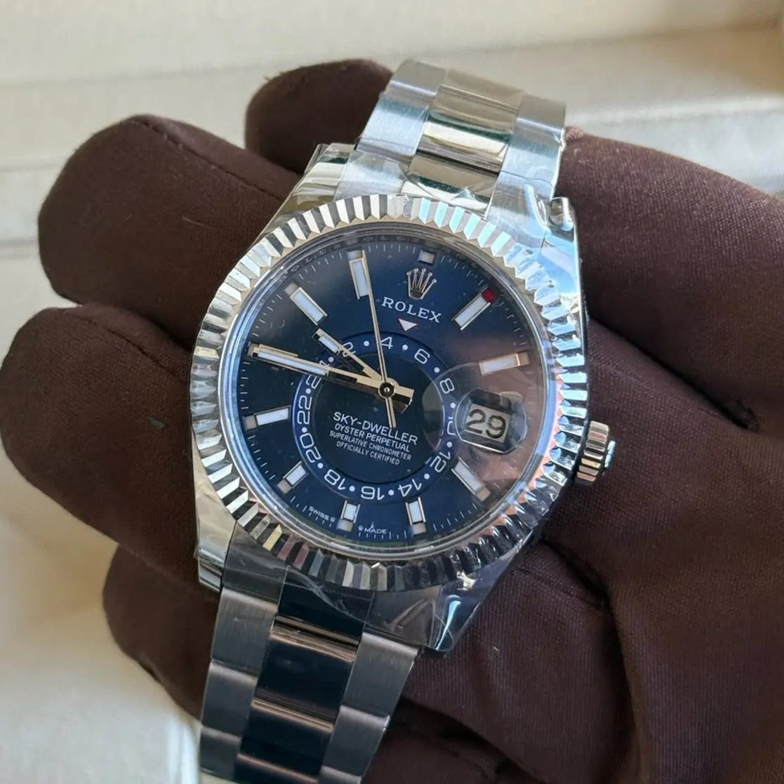 2025 Rolex SkyDweller 42 Blue Dial / 336934 / Oyster Band / Steel / Brand New & Unworn Just Watch It