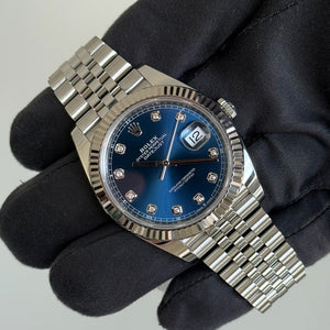 2024 Rolex Datejust 41 Blue Diamond Dial / 126334 / 41mm / Jubilee Band / Like New Just Watch It