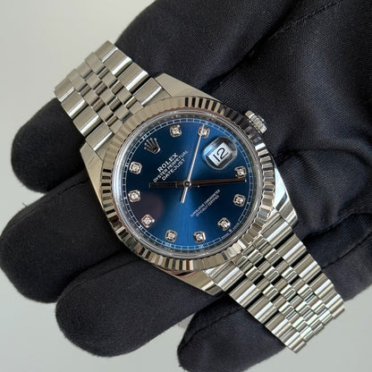 2024 Rolex Datejust 41 Blue Diamond Dial / 126334 / 41mm / Jubilee Band / Like New Just Watch It