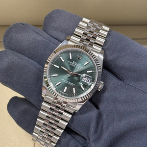 2026 Rolex Datejust 36 Mint Green 126234 / Steel / Brand New & Unworn / Box & Papers Just Watch It