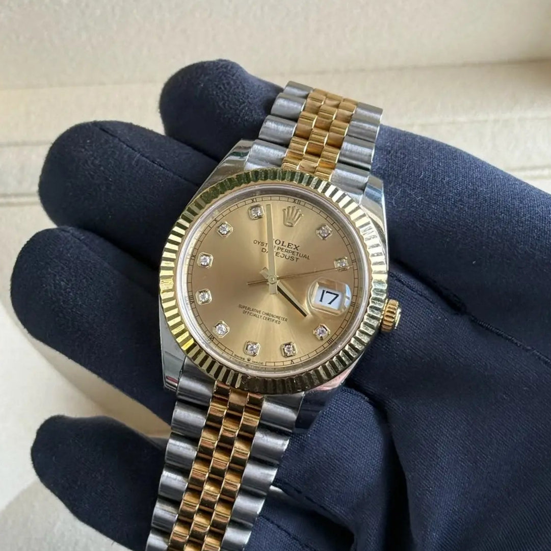 2022 Datejust 41 Champagne Diamond Dial / 126333 / Two Tone Yellow Gold / Jubilee Band Just Watch It