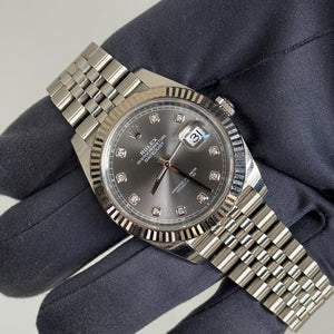 2023 Datejust 41 Slate Diamond Dial / 126334 / Steel / Jubilee Band Just Watch It