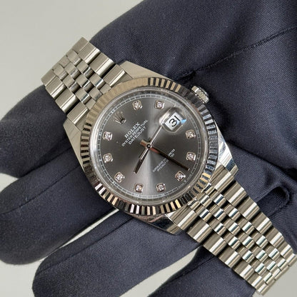 2023 Datejust 41 Slate Diamond Dial / 126334 / Steel / Jubilee Band Just Watch It