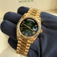 2025 Rolex Day Date 40 Green Ombré Dial / 228238 / Yellow Gold / Presidential Bracelet / Like New