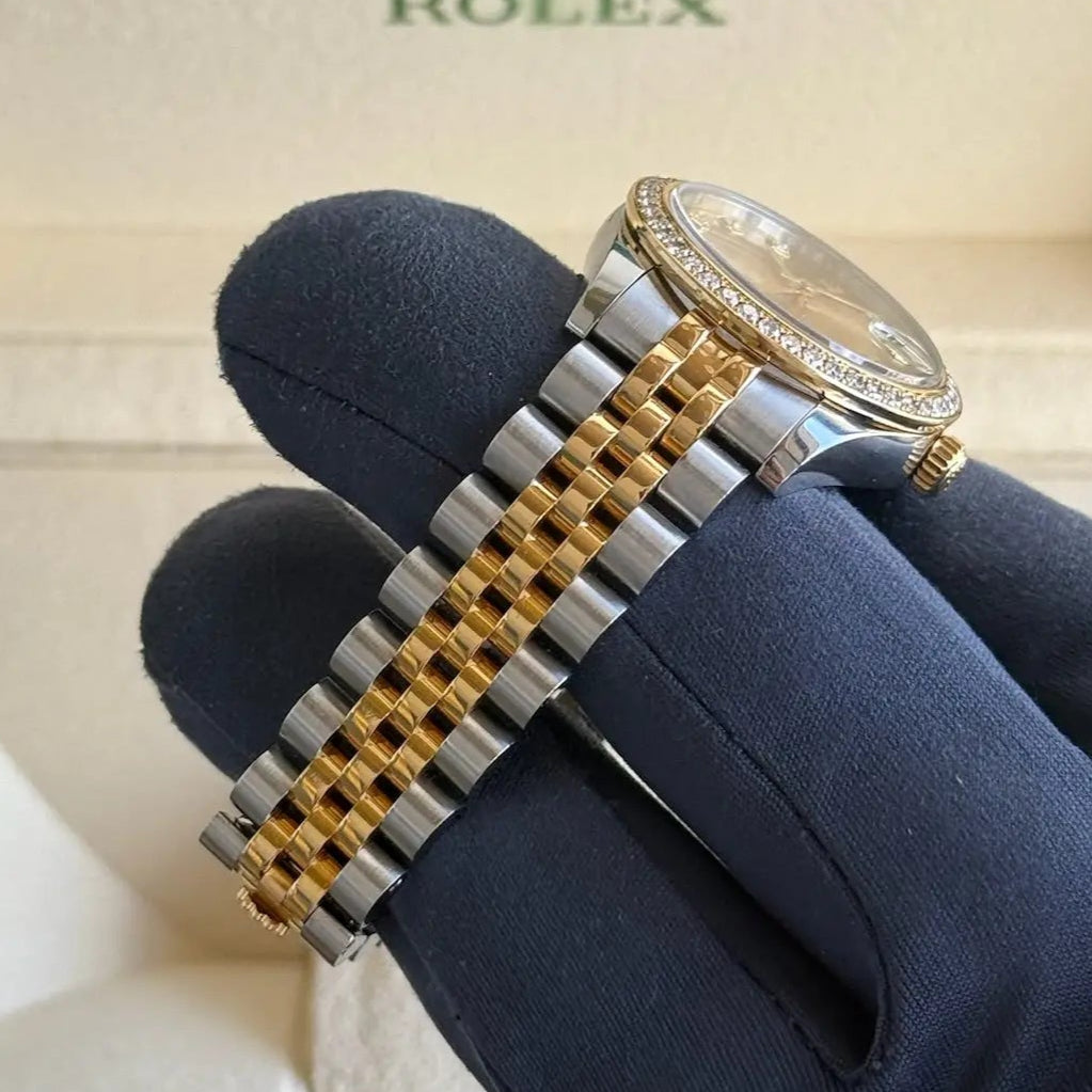 2018 Rolex Datejust 31 Champagne Diamond Dial with Factory Diamond Bezel / 278383RBR / Jubilee Band / Mint Condition - Just Watch It