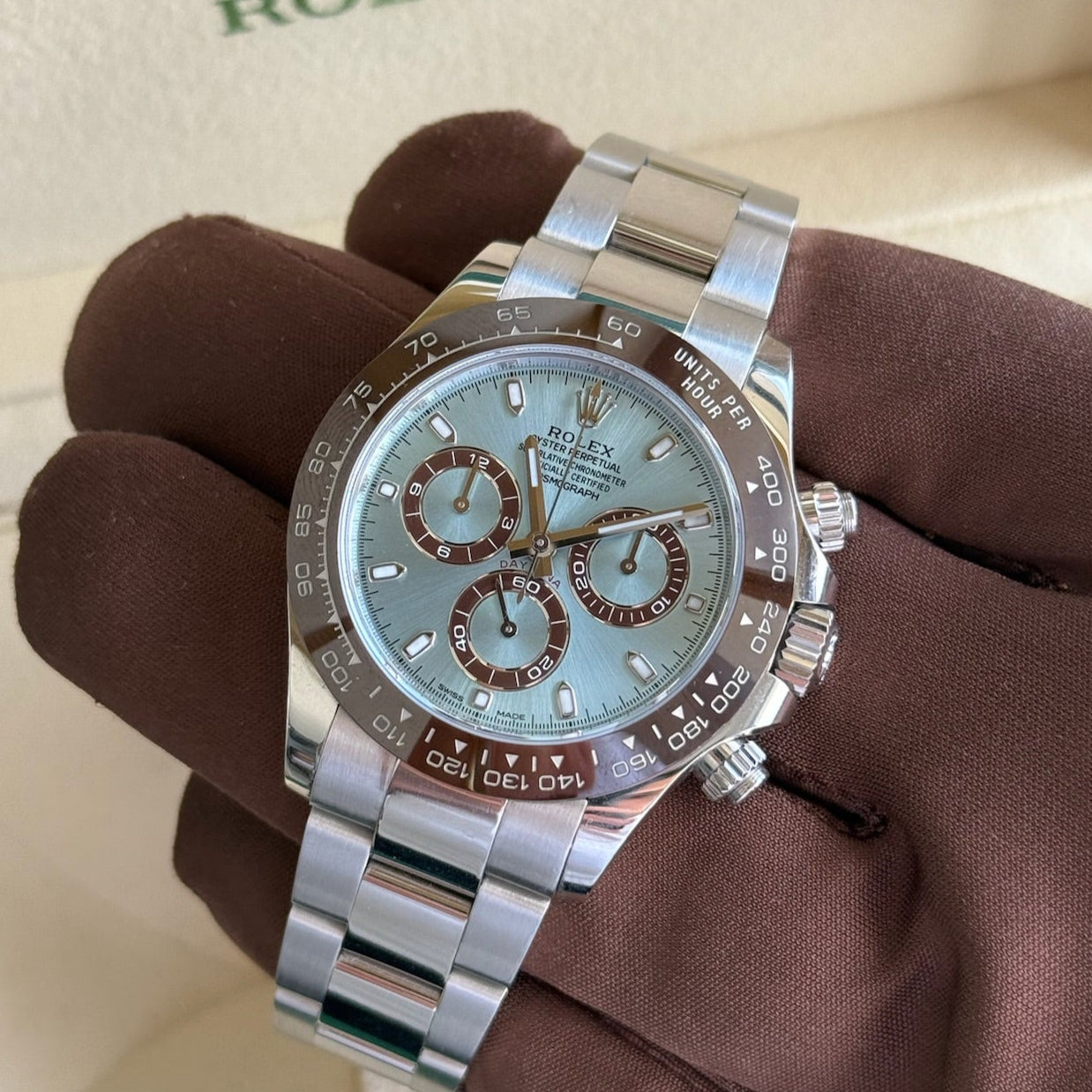 2023 Rolex Daytona Cosmograph 'Platona' Ice Blue Dial / 116506 / Platinum / Like New - Just Watch It