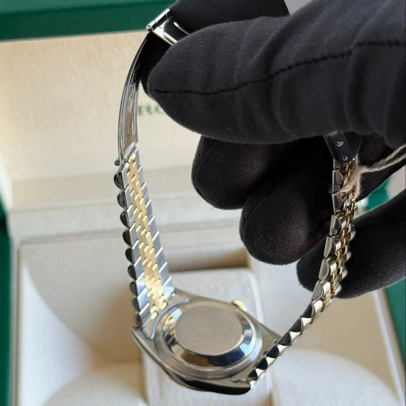 1996 Rolex Datejust 36 Blue Vignette Diamond Dial / 16233 / Two Tone Yellow Gold / Jubilee Band / Box & Papers Just Watch It