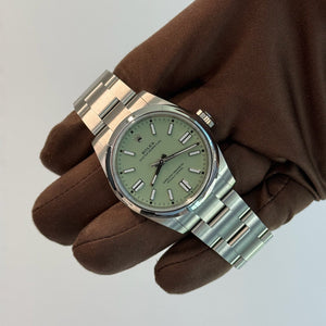 2025 Rolex Oyster Perpetual 41 Pistachio Dial 134300 / 41mm / Stainless Steel / Brand New & Unworn / Box & Papers
