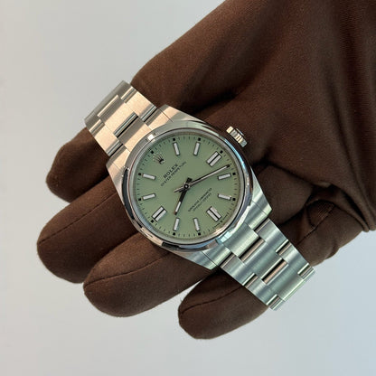 2025 Rolex Oyster Perpetual 41 Pistachio Dial 134300 / 41mm / Stainless Steel / Brand New & Unworn / Box & Papers