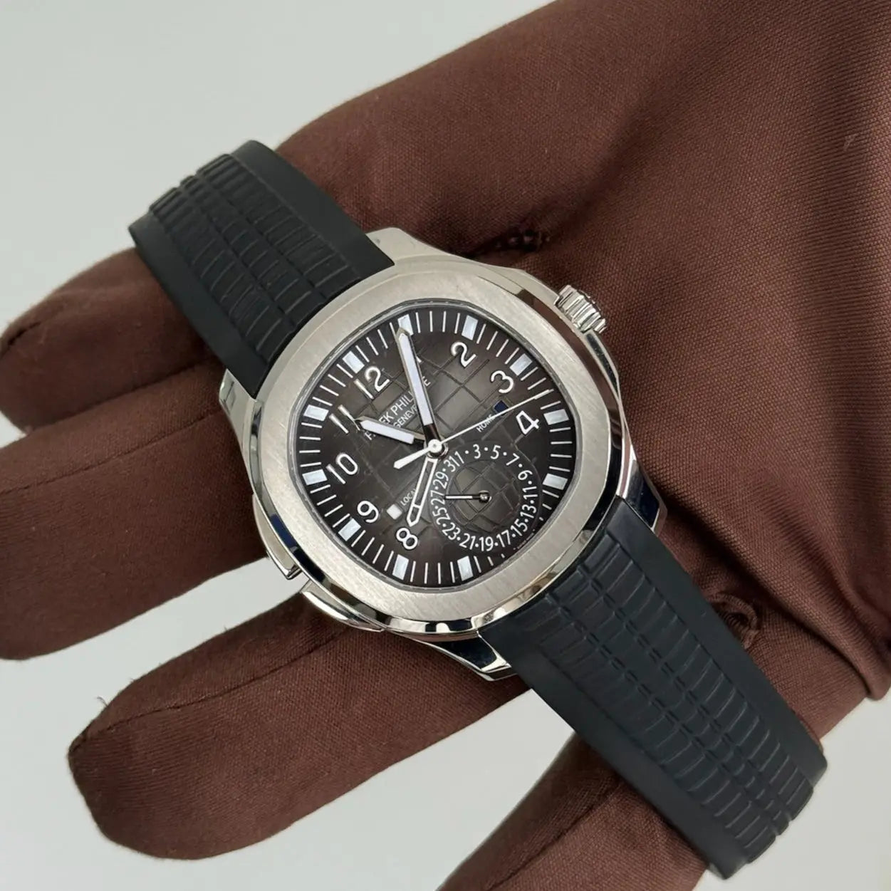 2020 Patek Philippe Aquanaut Travel Time / 5164a / Steel / Rubber Strap / 40.5mm / Like New / Box & Papers Just Watch It