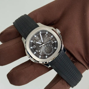2020 Patek Philippe Aquanaut Travel Time / 5164a / Steel / Rubber Strap / 40.5mm / Like New / Box & Papers Just Watch It