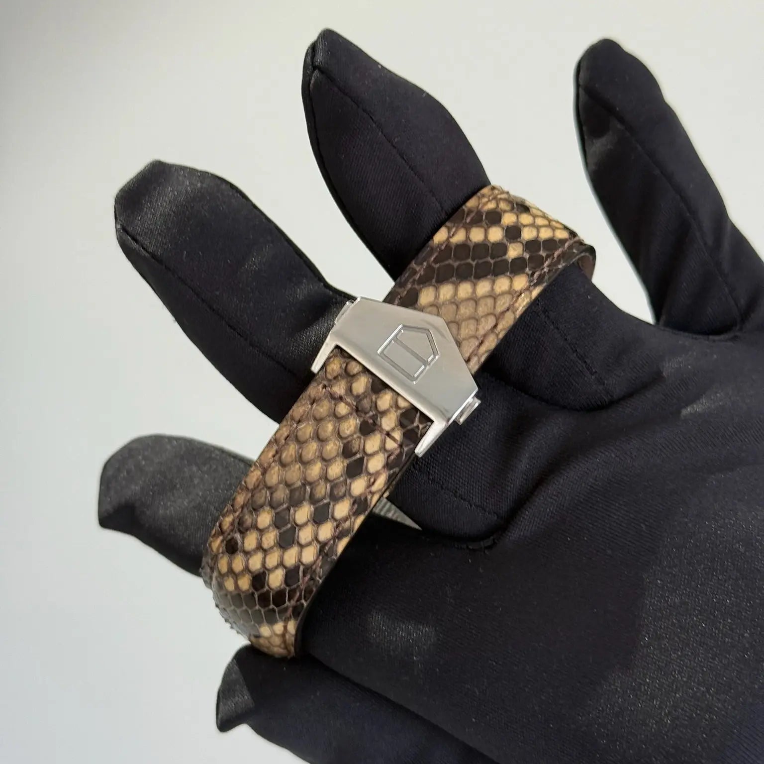 Tag Heuer Monaco Brown Diamond Dial WAW1315 / Snake Skin Leather Band / Steel / Quartz  / Watch Only Just Watch It