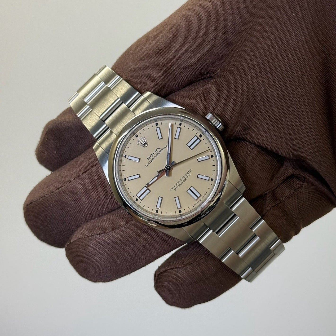 2025 Rolex Oyster Perpetual 41 Beige Dial / 134300 / Steel / Brand New & Unworn / Box & Papers Just Watch It