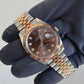 2024 Rolex Datejust 41 Chocolate Diamond Dial / 126331 / 41mm / Two Tone Rose Gold / Like New