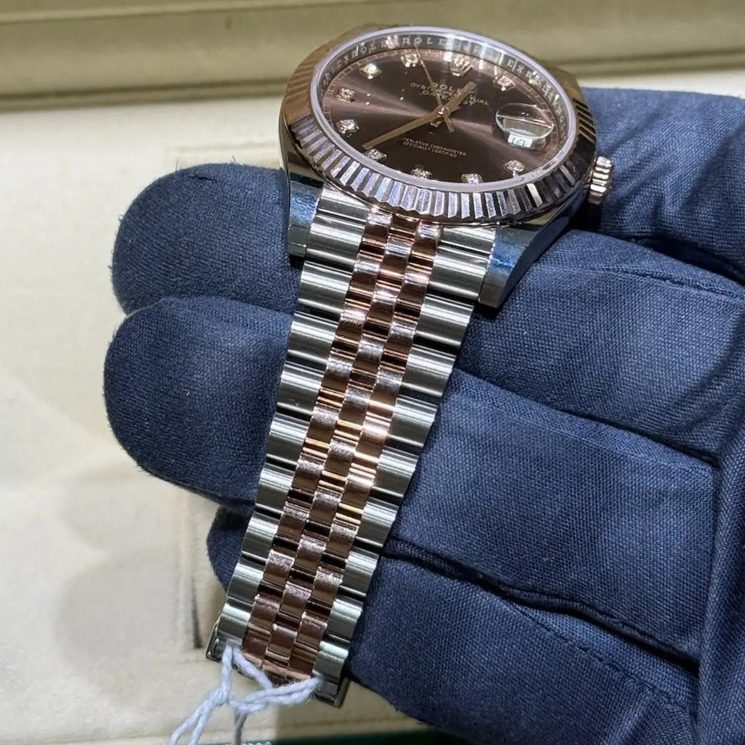 2023 Datejust 41 Chocolate Diamond Dial / 126331 / Rose Gold / Jubilee Band Just Watch It