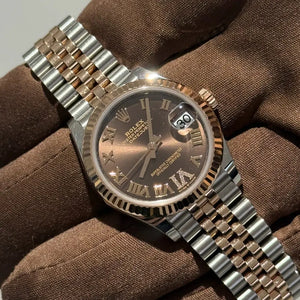 2021 Datejust 31 Chocolate Roman Diamond VI / 278271 / Rose Gold & Steel / Mint Condition Just Watch It