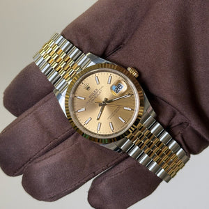 2025 Rolex Datejust 36 Champagne Dial / 126233 / Two Tone Yellow Gold & Steel / Brand New & Unworn / Box & Papers Just Watch It