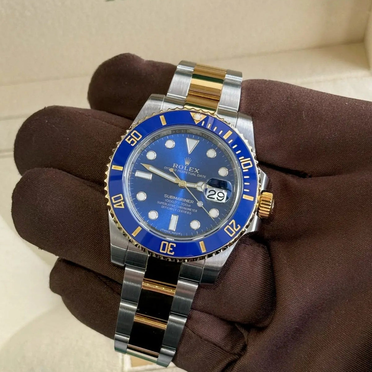 2017 Rolex Submariner Date ‘Bluesy’ Blue Dial Ceramic Bezel / 116613LB / 40mm / Two Tone Yellow Gold / Mint Condition Just Watch It