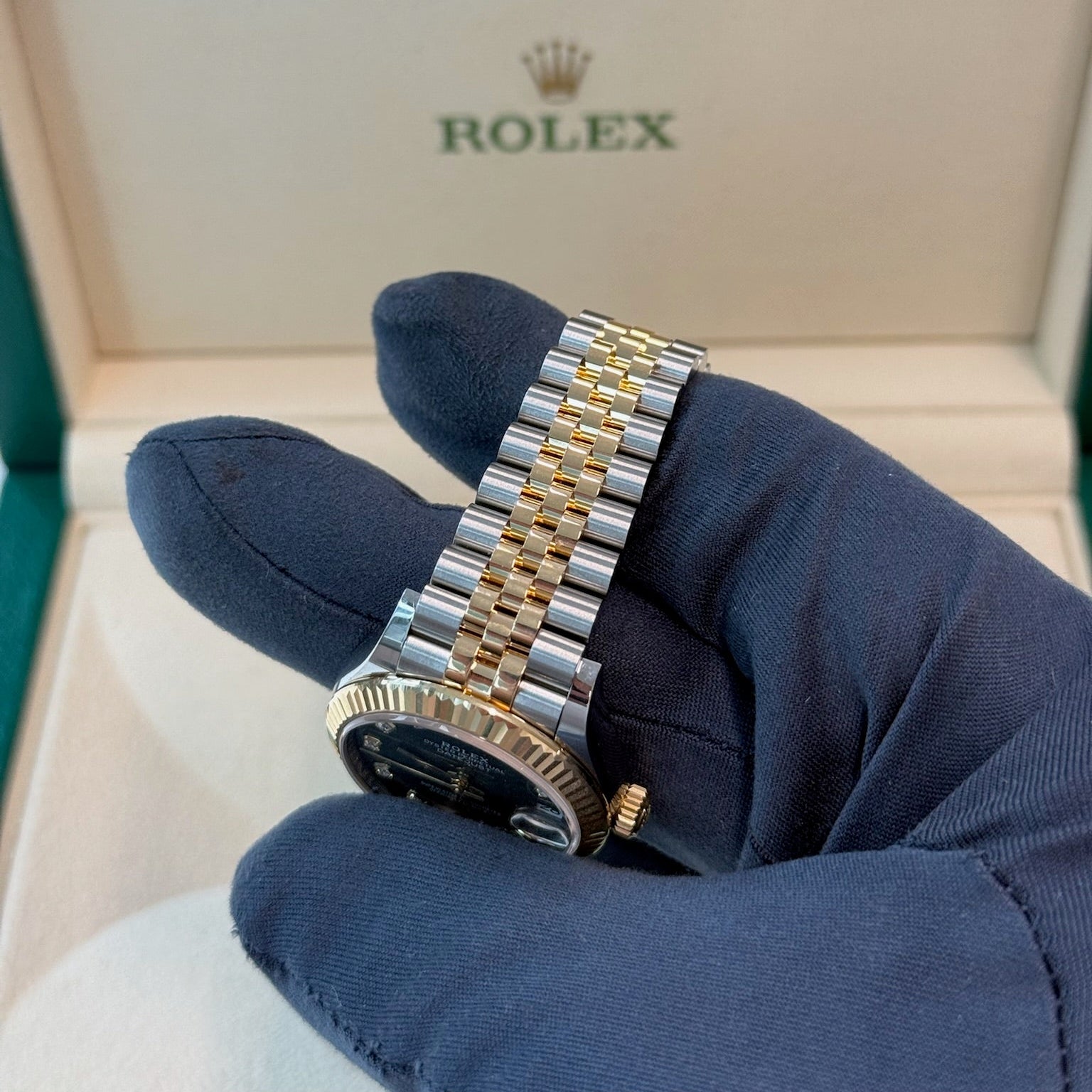 2025 Rolex Datejust 31 Green Diamond Dial 278273 / Yellow Gold & Steel / Brand New & Unworn / Box & Papers Just Watch It