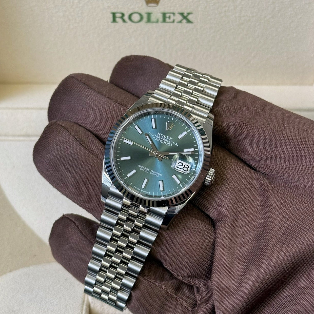 2025 Rolex Datejust 36 Mint Green / 126234 / Steel / Brand New & Unworn / Box & Papers Just Watch It