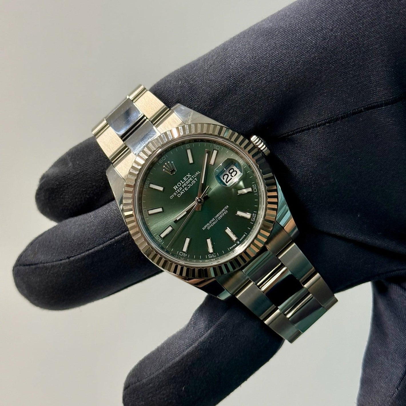 2023 Rolex Datejust 41 Mint Green 126334 / Oyster Band / Mint Condition / Box & Papers Just Watch It