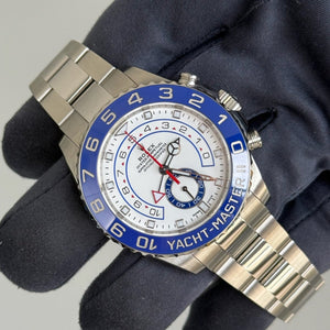 2019 Rolex Yachtmaster II White Dial & Blue Ceramic Bezel / 116680 / 44mm / Steel / Mint Condition